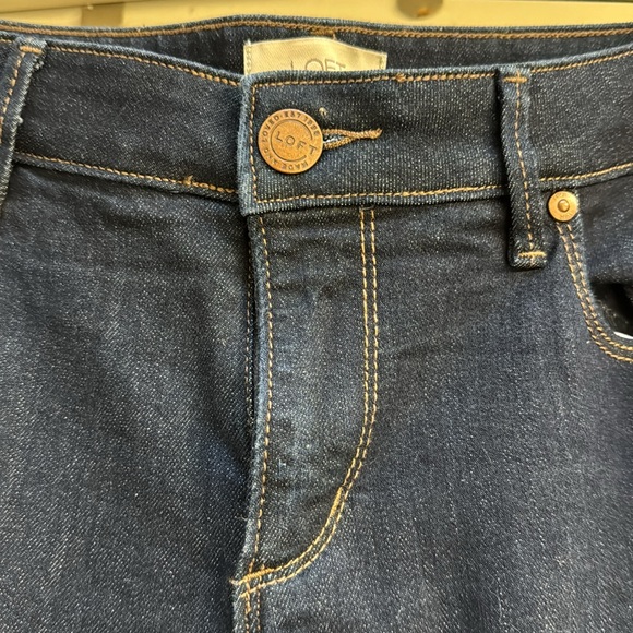 Loft Outlet Curvy Skinny Jeans Dark Wash Size 12 - Picture 1 of 13